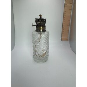 Vtg 1985 Austrian Lamplight Farms‎ Crystal Glass Oil Lamps 6" model # 2049